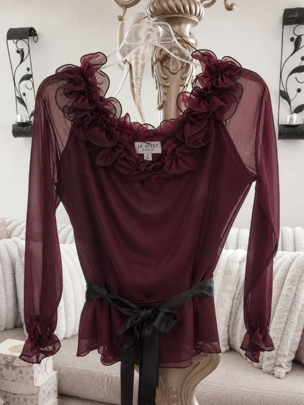 J. R. Nite Burgundy Blouse